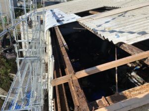 被害の一番大きかった部分