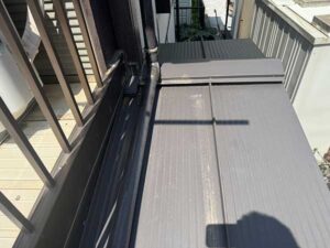 横浜市青葉区桜台にて強風で外れた雨樋のアフターケア補修 施工後