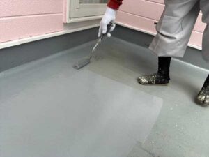 防水材の塗布