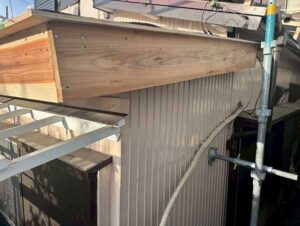 軒天・破風板の下地施工