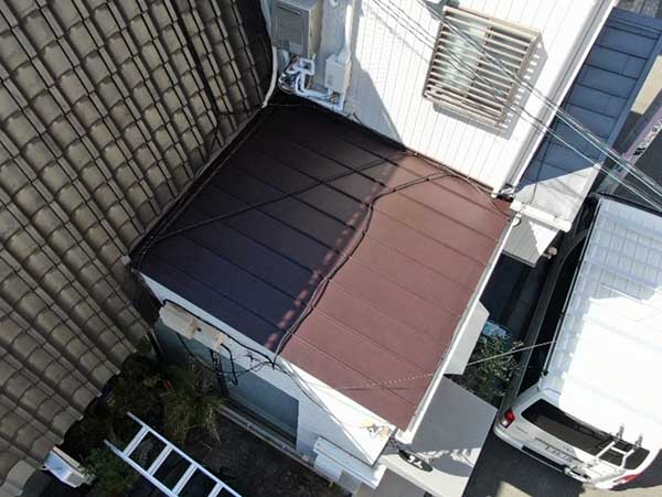 港北区美容室の雨漏り修理施工後