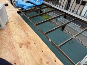 ルーフィングシートを施工