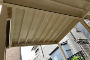 アパート鉄骨階段塗装後