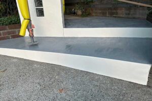 外構の石段塗装後