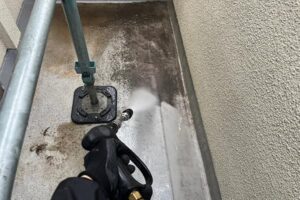 ベランダの高圧洗浄